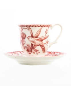 TAZA CAFE CON PLATO RED DOVE