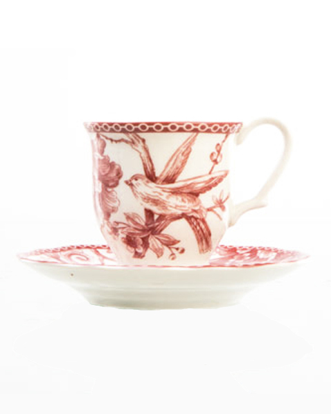 TAZA CAFE CON PLATO RED DOVE